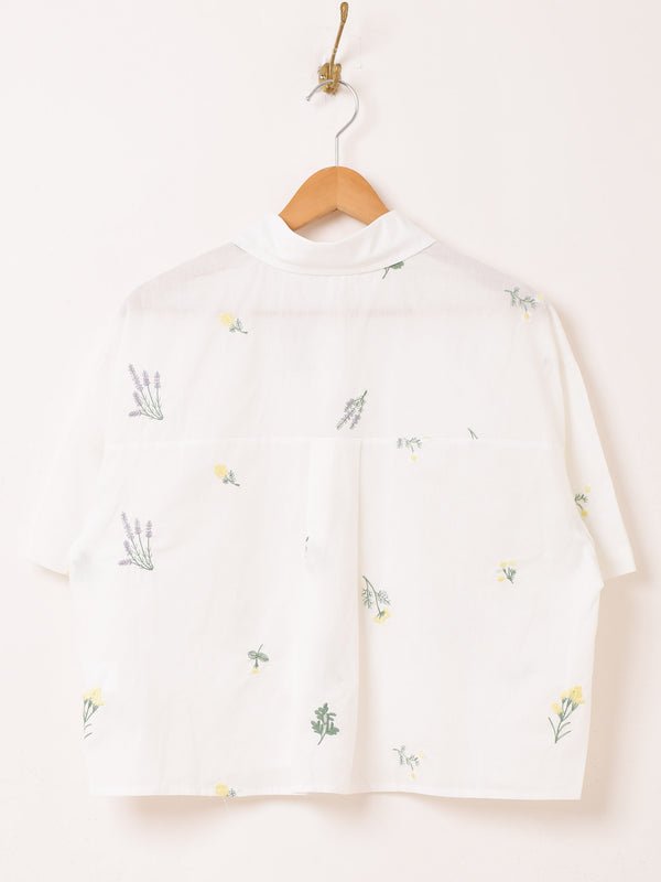 【2色展開】Elcamino アソート 刺繍 半袖シャツ