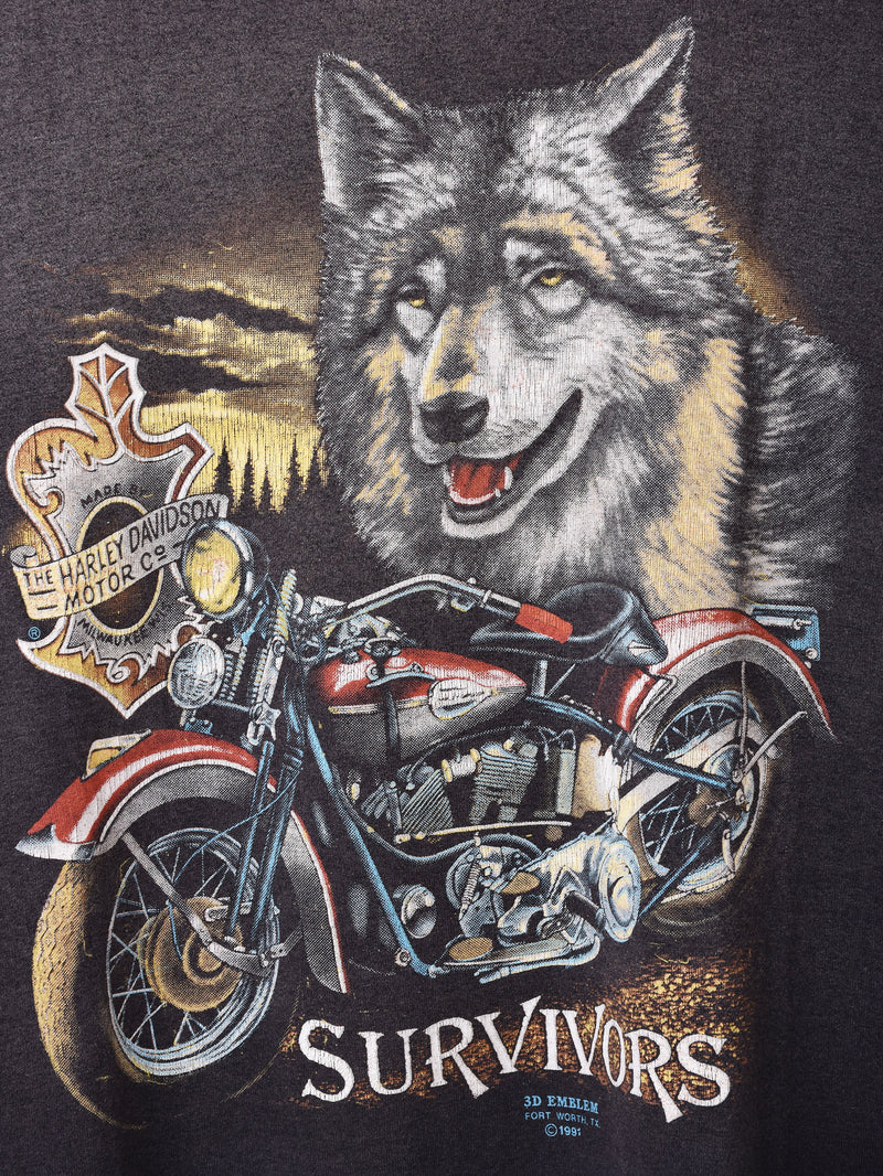 1991's アメリカ製 Harley Davidson プリントTシャツ – 古着屋Top of