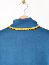 【5色展開】Meridian フリル タートルネック セーター