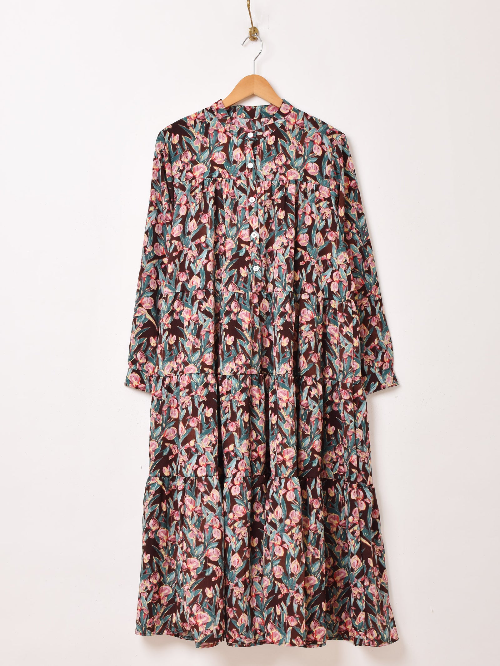 ミューラル　ダリア刺繡ティアードワンピース MURRAL ミューラル ダリア刺繡ティアードワンピース フラワーレース