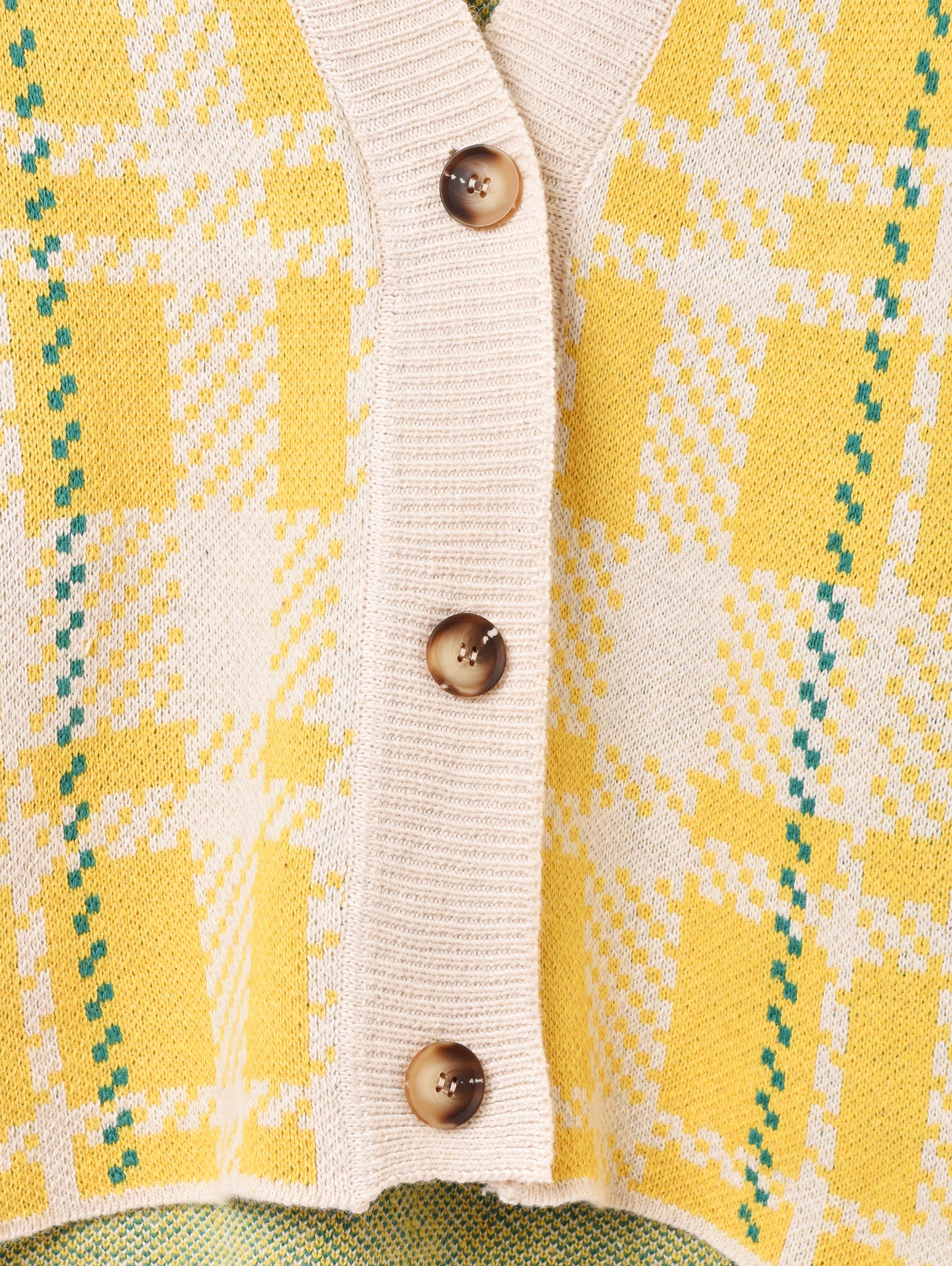 2色展開】Meridian チェック柄 切り替えデザインカーディガン – 古着屋