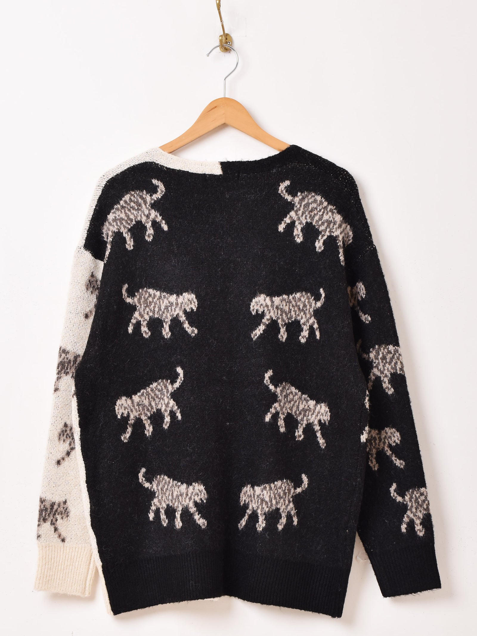 2色展開】Meridian アニマル バイカラー カーディガン – 古着屋Top of