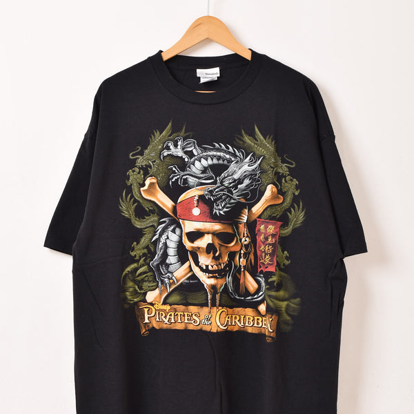PIRATES of the CARIBBEAN プリントTシャツ – 古着屋Top of the Hillの