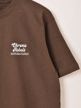 【2色展開】 プリントTシャツ「Chrome Rebels」