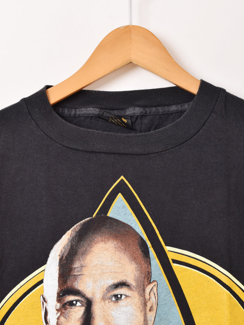 スタートレック90s tシャツ　サンフェード 古着 90s STAR TREK THE NEXT GENERATION スタートレック SF ドラマ