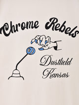 【2色展開】 プリントTシャツ「Chrome Rebels」