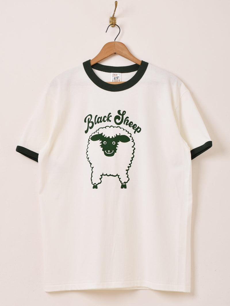 2色展開】羊 プリント リンガーTシャツ「Black Sheep」 – 古着屋Top of