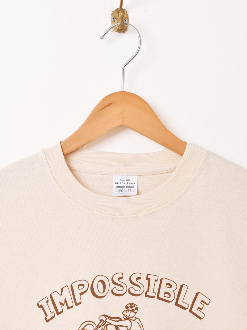 【3色展開】 プリントTシャツ「IMPOSSIBLE IS NOTHING」