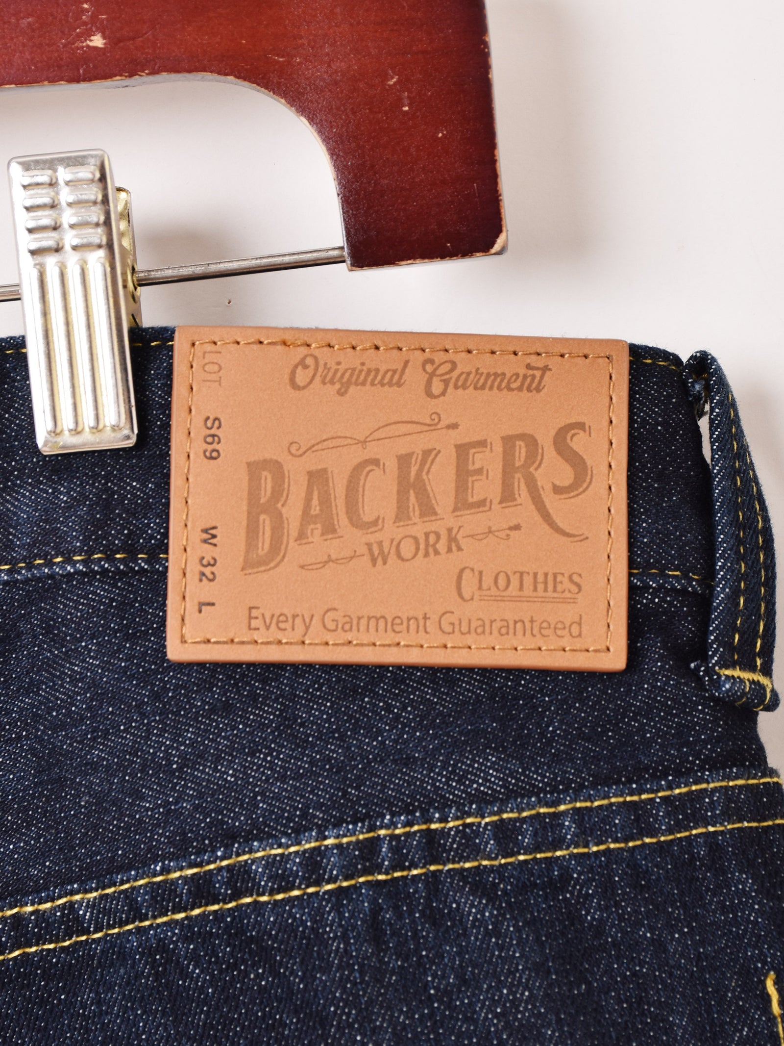 BACKERS ワイドパンツ W36 リジットデニム BACKERS ワイドパンツ W36 リジットデニム Backers デニムパンツ