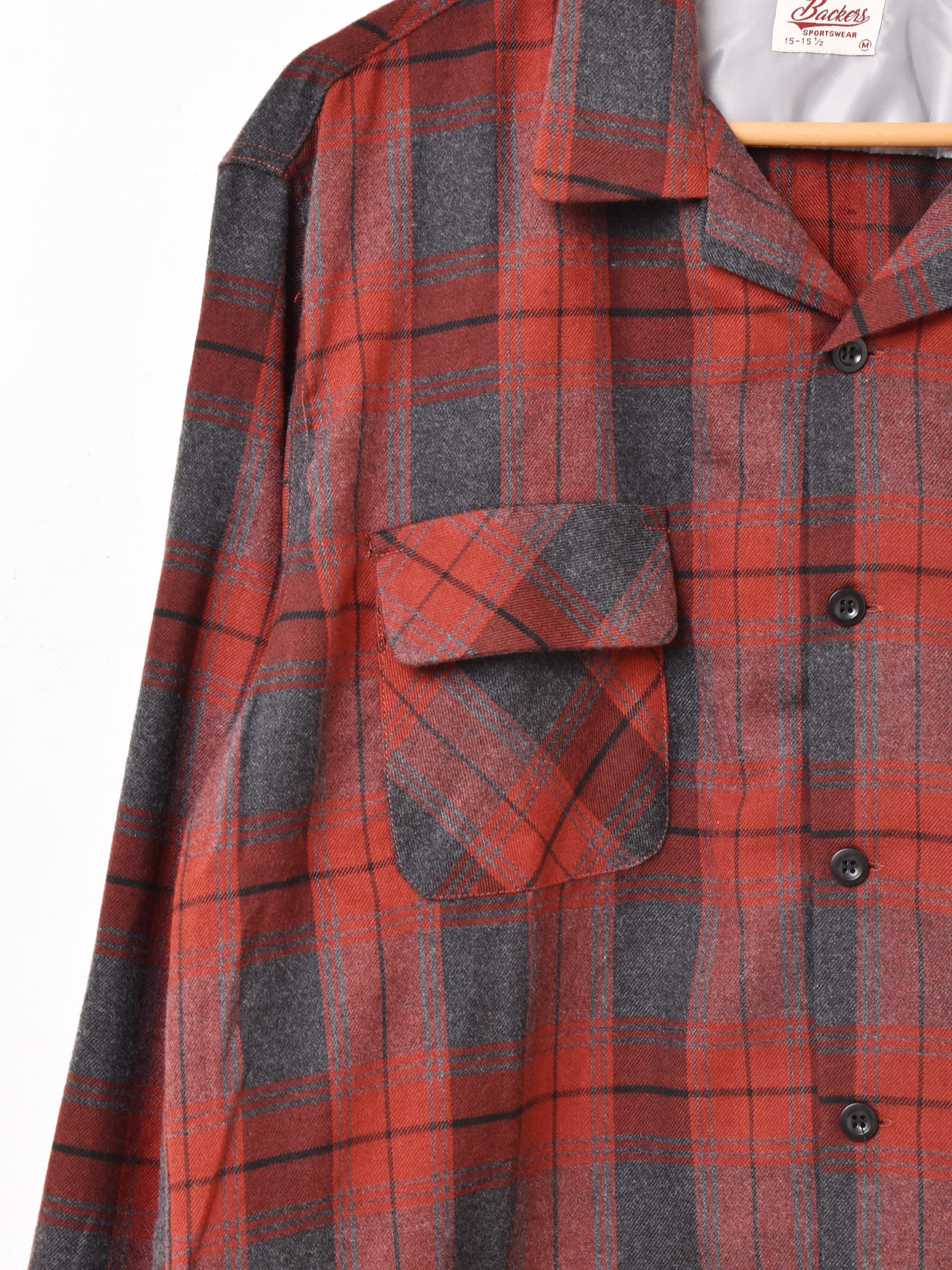 Backers 長袖 オープンカラー オンブレチェックシャツ – 古着屋Top of
