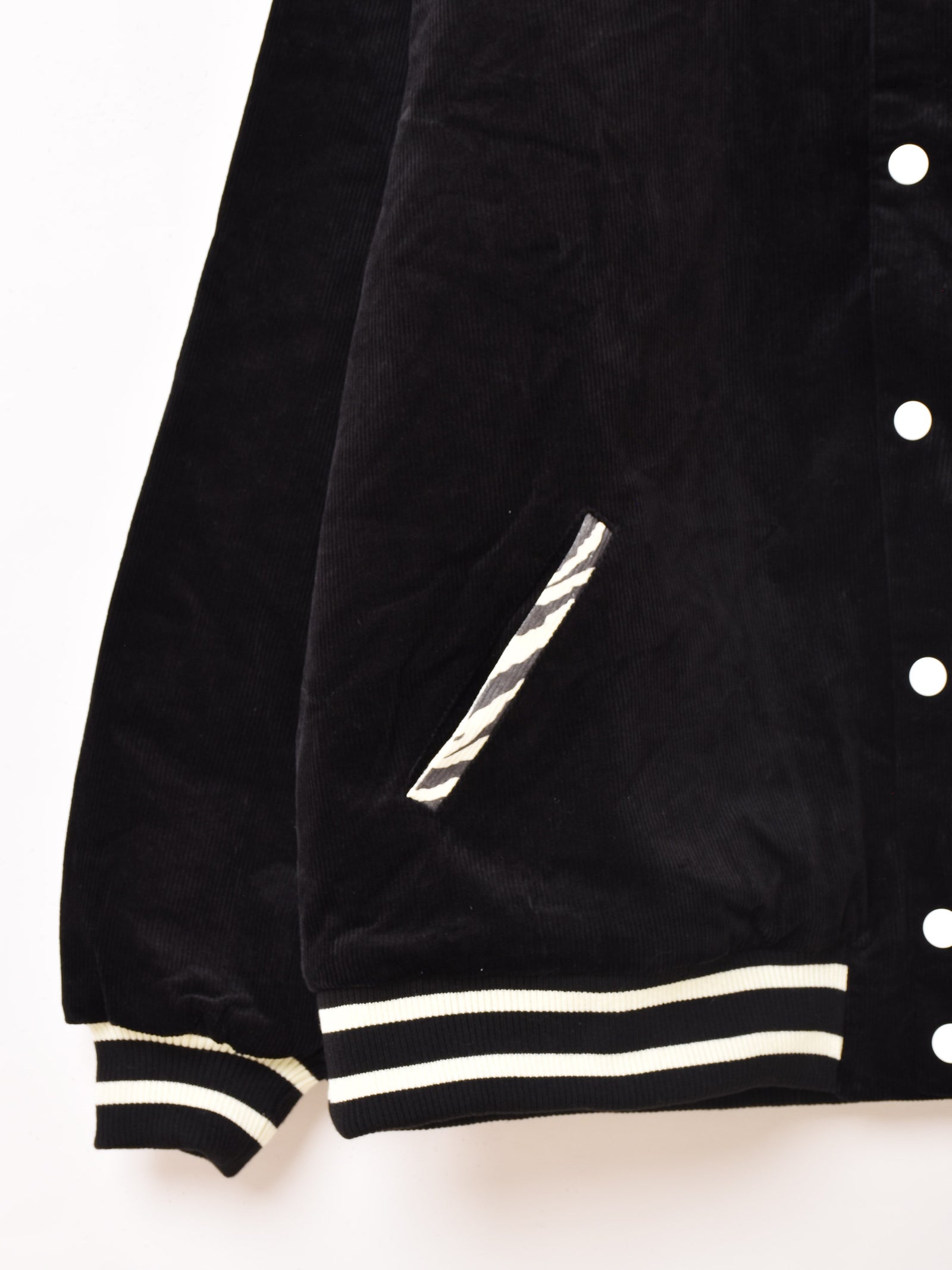 US古着◆刺繍 ゴブラン ベロア 装飾 ジャケット メンズL程 2色展開】Backers ゼブラ コーデュロイ 襟付き スタジアム