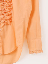 70's "After Six" 長袖 フリルシャツ