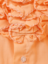 70's "After Six" 長袖 フリルシャツ