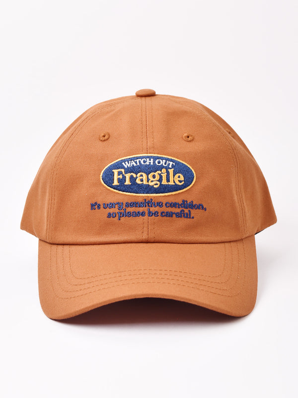 パッチ刺繍 コットンキャップ「Fragile」