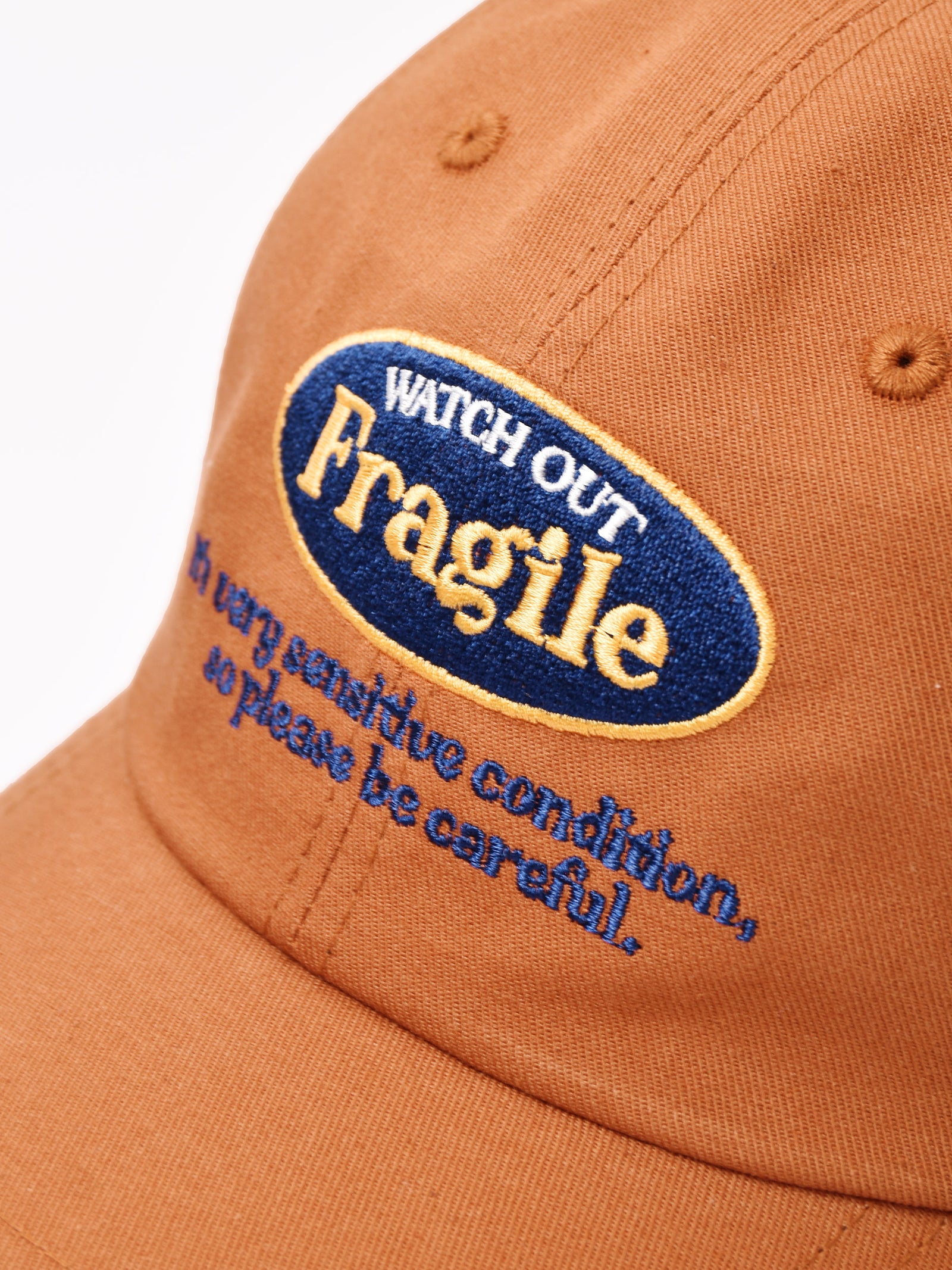 パッチ刺繍 コットンキャップ「Fragile」 – 古着屋Top of the