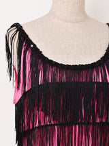 フリンジ ノースリーブワンピース