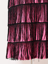 フリンジ ノースリーブワンピース