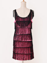 フリンジ ノースリーブワンピース