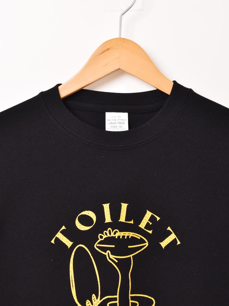 【2色展開】 プリント ロングスリーブTシャツ「TOILET BOWL」