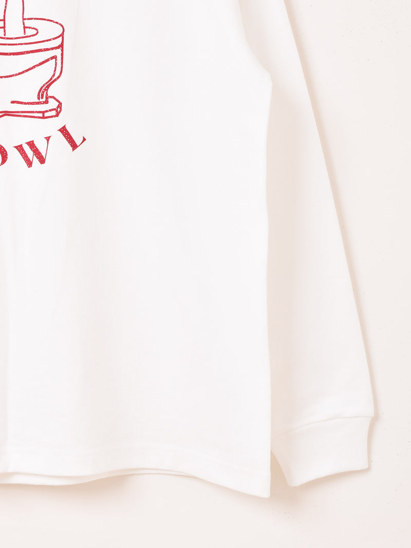 【2色展開】 プリント ロングスリーブTシャツ「TOILET BOWL」