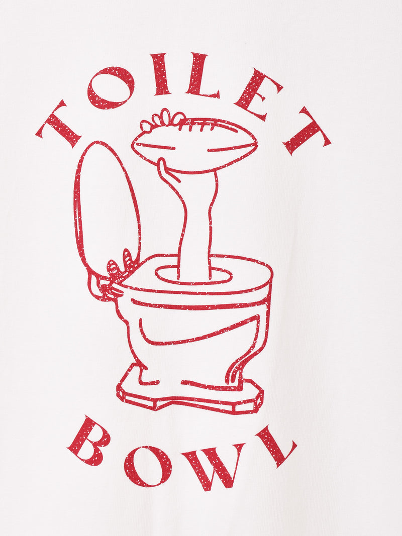 【2色展開】 プリント ロングスリーブTシャツ「TOILET BOWL」