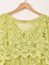 Cape Design Lace Dress