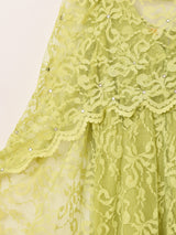 Cape Design Lace Dress