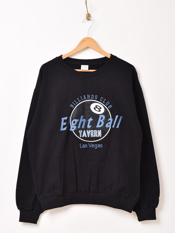 【2色展開】Backers ロゴ刺繍 スウェットシャツ「Eight Ball」