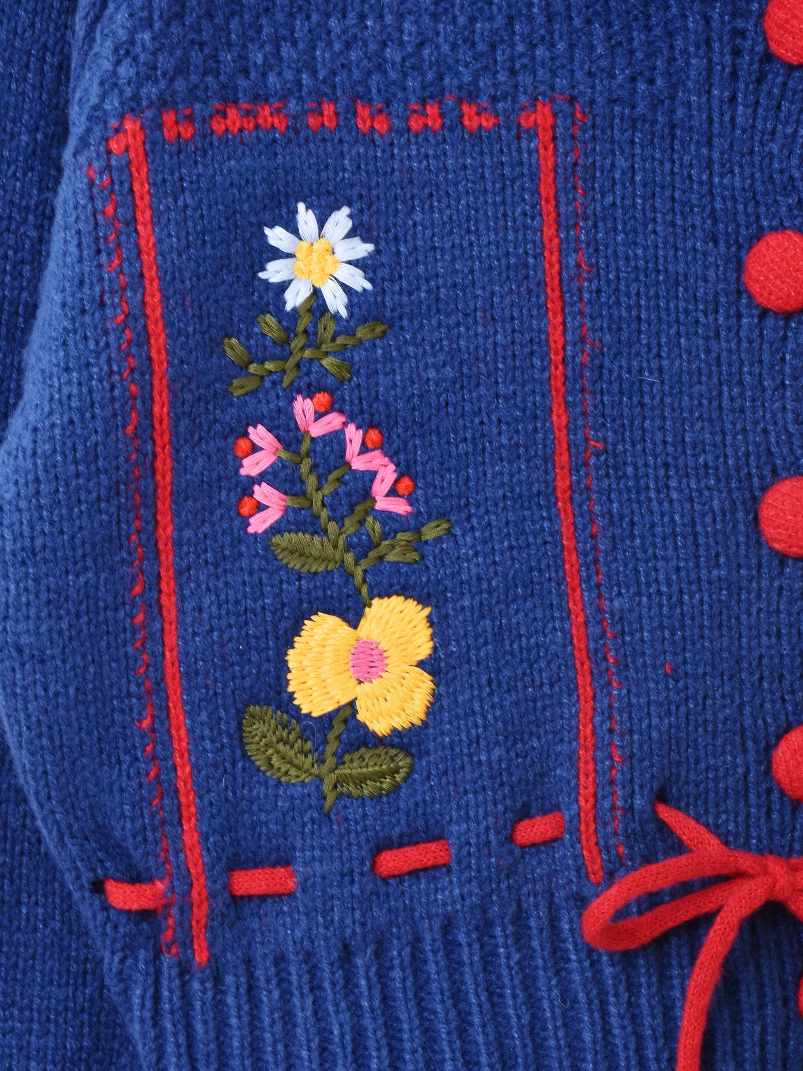 【美品】COEL コエル 花刺繍ラメ入り カーディガン ゆったり COEL（コエル） ニット セーター 花柄ビジューシャギーカーディガン