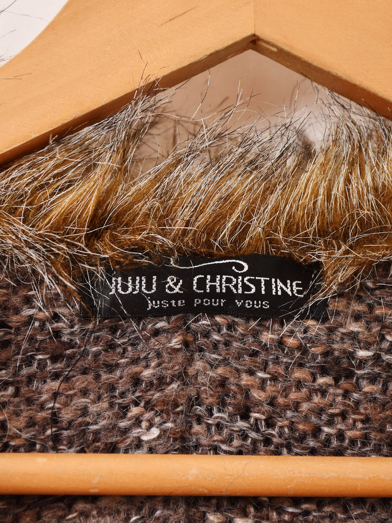 "Juju&Christine" ファー デザイン ニットベスト