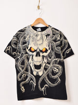 1993’s Made in USA "LIQUID BLUE" Medusa Skull Print T-shirt