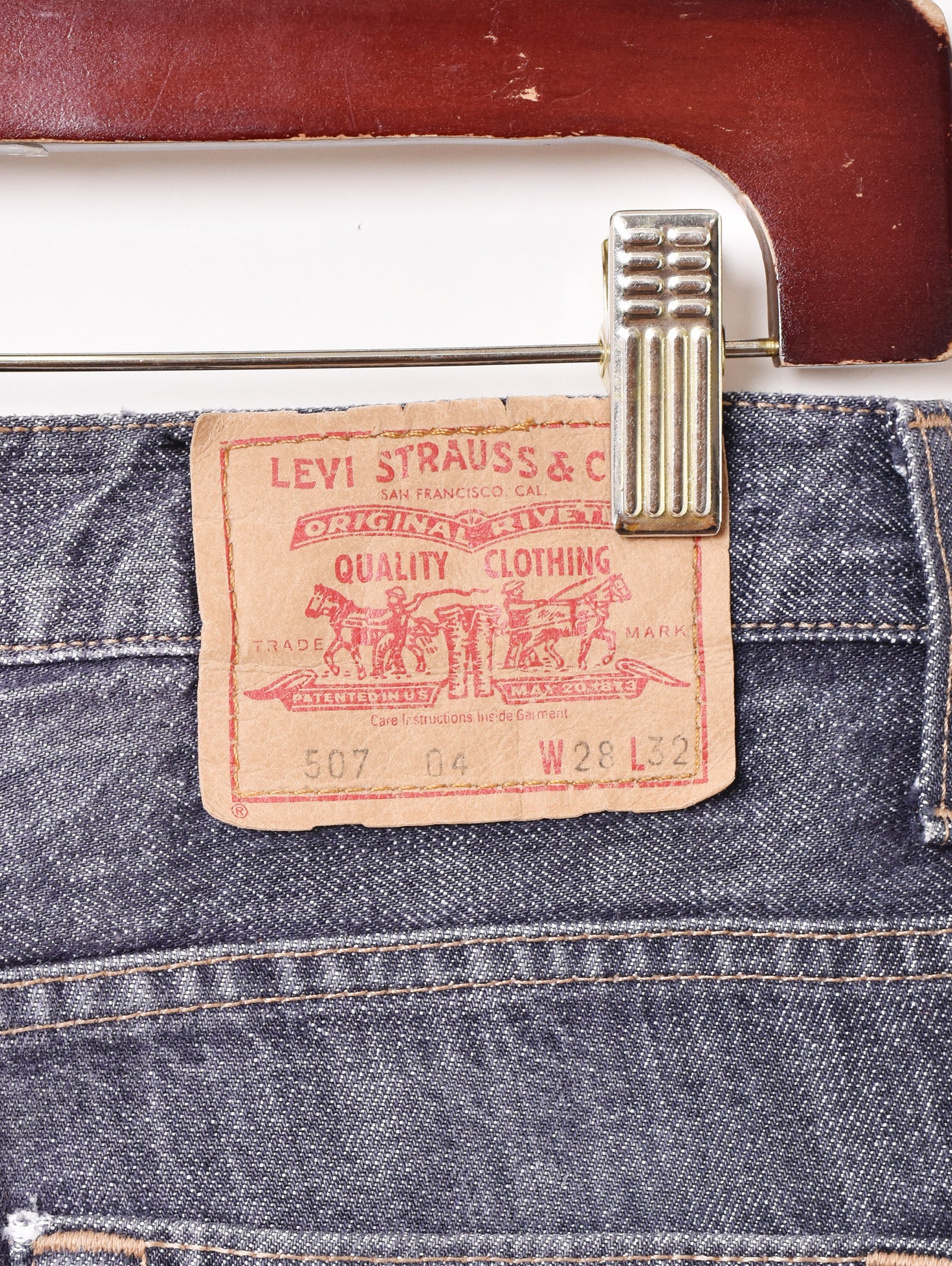 ディスカバード デニム パンツ ユーズドリメイク 古着 リーバイス パッチワーク Liberal Arts - 【リーバイス】パッチワーク リメイク デニム