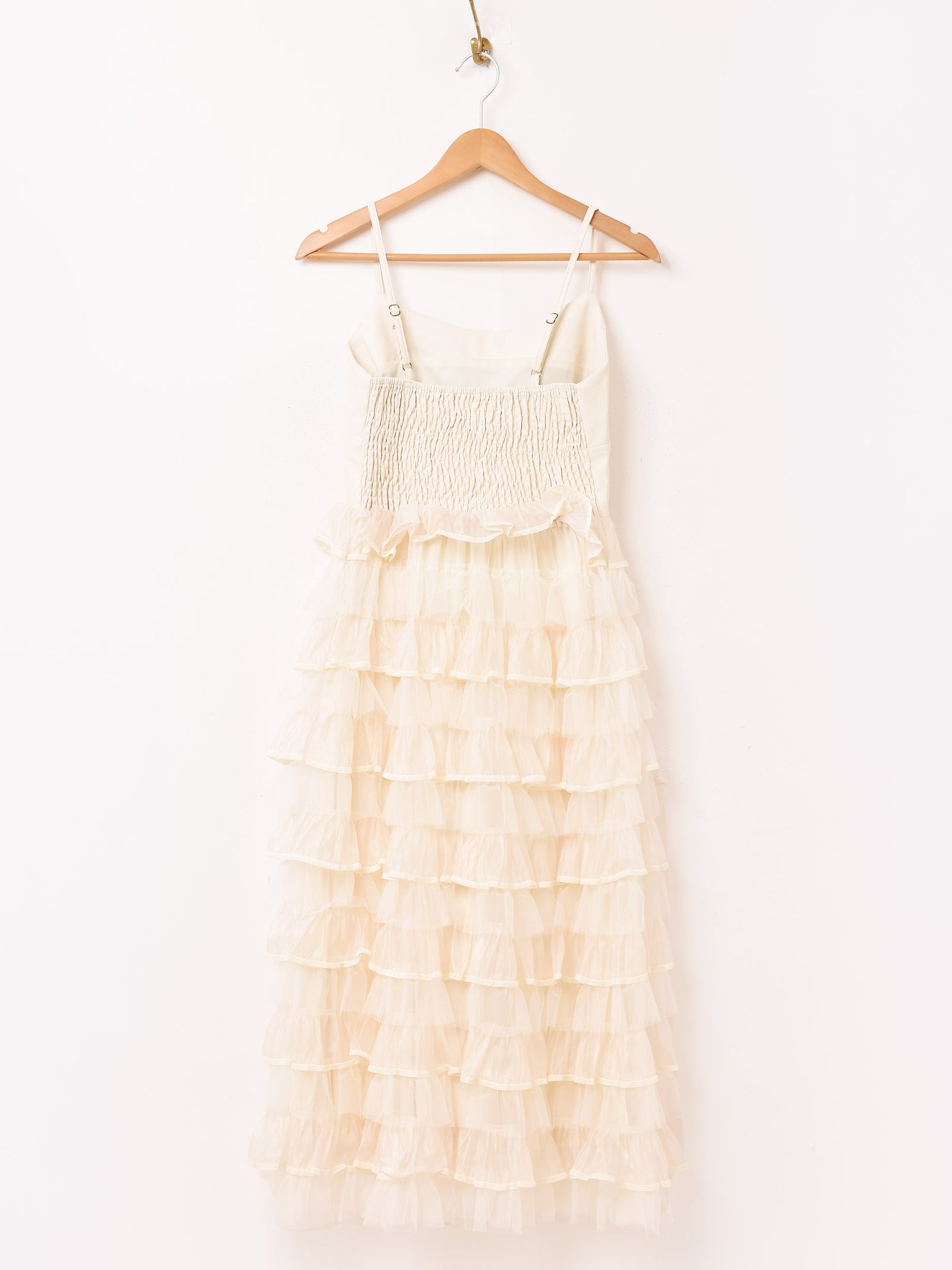 ハニーミュウ フリルギャザーレザー風キャミワンピ XS ハニーミュウ フリルギャザーレザー風キャミワンピ XS