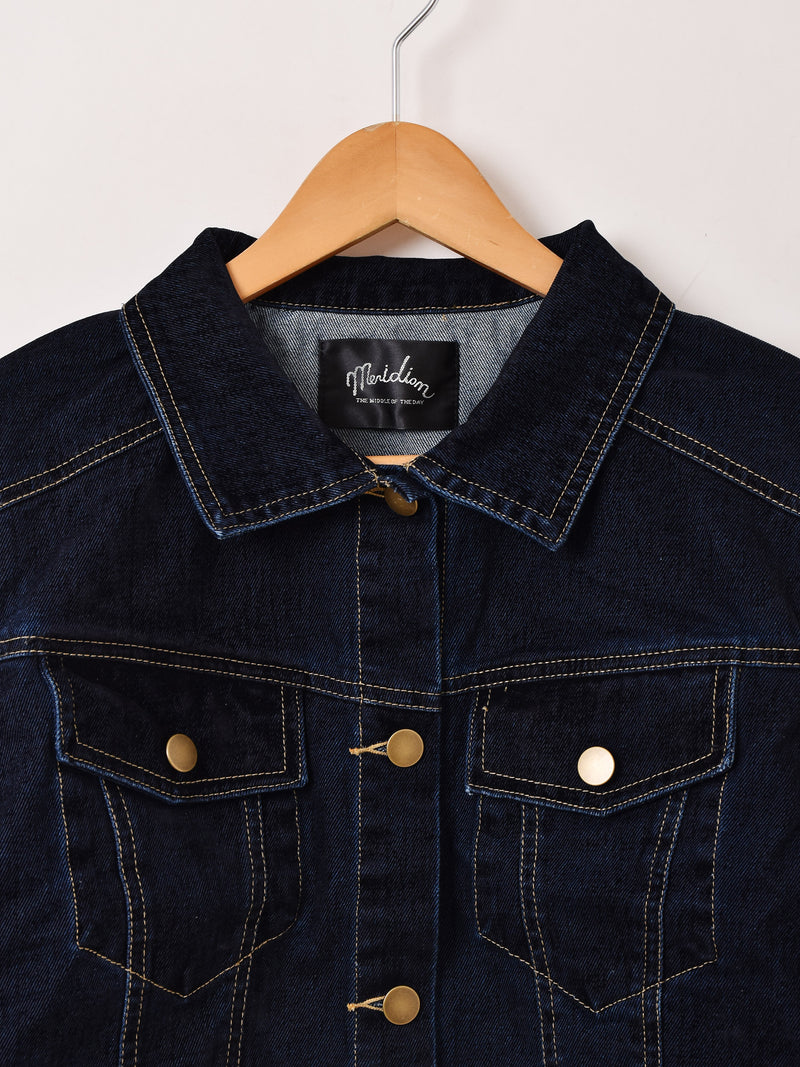 Meridian クロップド フロッキー デニムジャケット – 古着屋Top of the