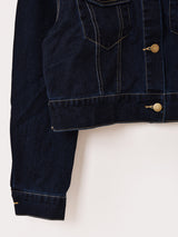 Meridian クロップド フロッキー デニムジャケット