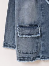 Elcamino フリンジ デニム テーラードジャケット