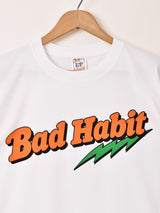 【2色展開】 プリントTシャツ「Bad Habit」