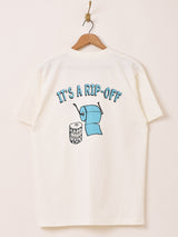 【2色展開】 プリントTシャツ「IT'S A RIP-OFF」