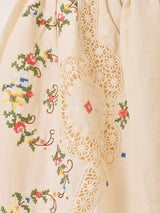 【2色展開】Emerald Motel フラワー刺繍 コットンレース スカート