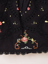 【2色展開】Emerald Motel フラワー刺繍 コットンレース キャミソール