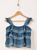 【4色展開】Emerald Motel エスニック レーヨン 刺繍 フリル キャミソール