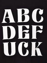 【2色展開】 プリントTシャツ「ABCDEFUCK」