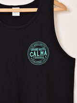 【2色展開】 プリント タンクトップ「CALMA」