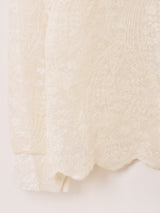 Meridian ビーズ刺繍 シアー 長袖ブラウス