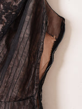 50's〜60's Black Lace Sleeveless Dress