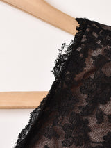50's〜60's Black Lace Sleeveless Dress