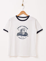 プリント リンガーTシャツ「CRAFT BEER」