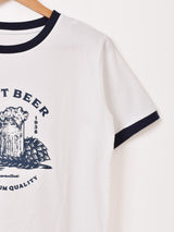 プリント リンガーTシャツ「CRAFT BEER」