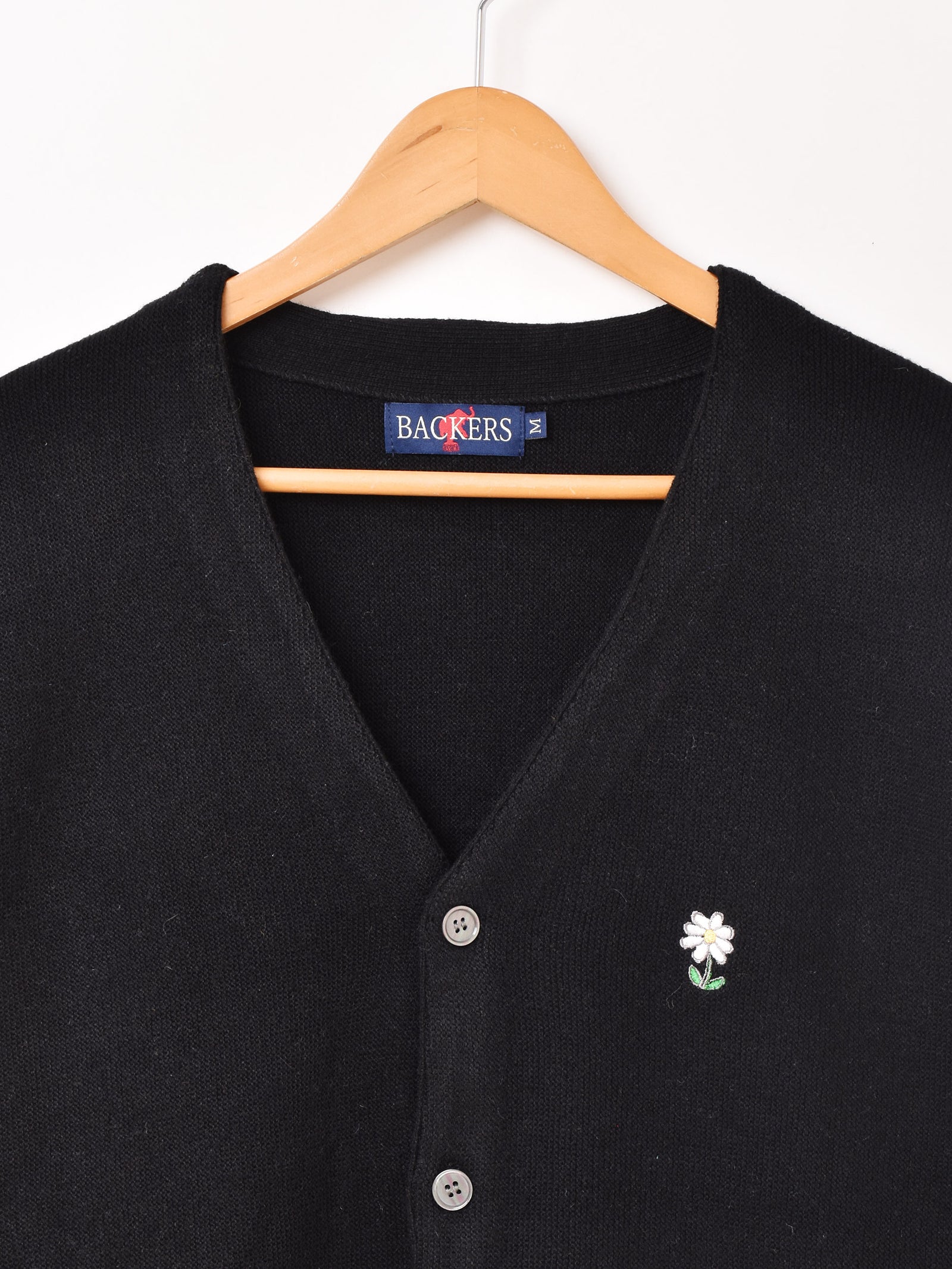 4色展開】Backers ワンポイント刺繍 フラワー カーディガン – 古着屋 