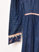 70's Made in USA ”GUNNE SAX" 長袖 デニム プレーリードレス